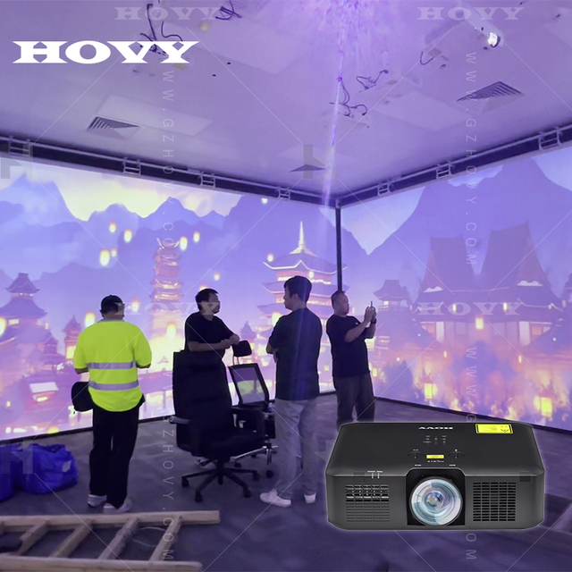 HOVY HY-DU760S-DU770 3D Holographic LCD Large Screen Immersive Interactive Projection System 1920x1200 Resolution Built-in Laser Lens