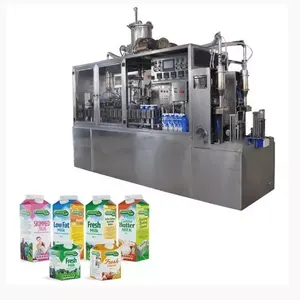 Automatic 4000BPH high efficiently milk gable top cartons filling machine yogurt juice filling machine automatic