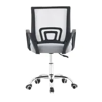 Chaise de bureau pivotante de direction à dossier haut réglable au design moderne avec base et roulettes en acier inoxydable