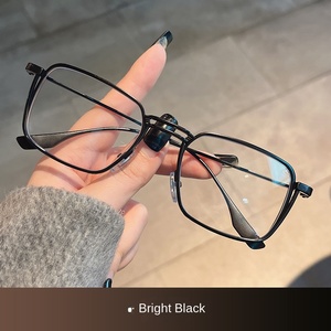 24 mới siêu nhẹ cổ điển rắn cận thị khung cho nam giới và phụ nữ chống ánh sáng màu xanh không vành NỬA KHUNG với khuôn mặt lớn mở rộng thiết kế - Product Image 4