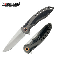 Couteau pliant multifonctionnel de qualité industrielle pour l'extérieur, avec poignée en oxyde d'aluminium et lame 3CR, couteau de poche portable