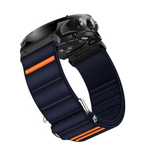 Bracelet de montre de sport en nylon Upro Outdoor à dégagement rapide 22/26MM respirant orange blanc pour Garmin Fenix8/7/6/E/7X/7 - Product Image 1