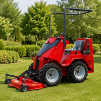 Tracteur compact avec souffleuse à neige avant, tracteur agricole diesel 4x4 avec accessoires de tondeuse et de chargeur pour l'aménagement paysager agricole