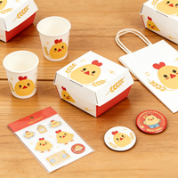 Scatola per Hamburger Personalizzata Stampata, Confezione Monouso in Carta Antigrasso per Alimenti, Imballaggio per Fast Food all'Ingrosso