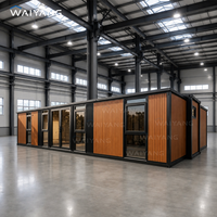 Casa Contenedor Prefabricada Expandible Estándar AU de 40 pies/20 pies, Moderna, de 2 Dormitorios, Estructura de Acero, Portátil y Modular