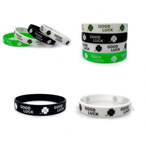 Nouveaux Bracelets en Silicone Pas Chers / Bracelets Personnalisés en Silicone, Bracelet Trèfle Porte-Bonheur, Bracelet Porte-Bonheur - Product Image 2