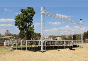 Scène en aluminium 4x8 pieds, scène d'événement en plein air, podium, scène portable, plateforme pour concert, église, mariage - Product Image 6