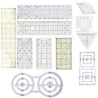 Règles de découpe en plastique souples et simples, de forme longue et carrée, à découpe irrégulière, pour patchwork, couture, mesure et dessin de tailleur