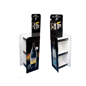 Custom Retail for Pop Cardboard Display Stand Recyclable Promotional POS Paper Display Rack for Snacks <b>Drinks</b> Liquor <b>Shelf</b> - Product Image 3
