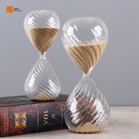 Sablier en verre artisanal de 10 minutes, nouveau, multicolore, design Art Déco, Backo School, décorations de table familiales, artisanat