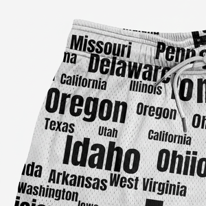 Pantalones cortos deportivos con estampado de diseño personalizado, pantalones cortos de entrenamiento y gimnasio elásticos de 4 vías que absorben la humedad - Product Image 1