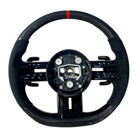 Volant de voiture professionnel en fibre de carbone véritable, design libellule, compatible avec Mercedes-Benz AMG W204 W205 W212 W214 W215 CLA CLE