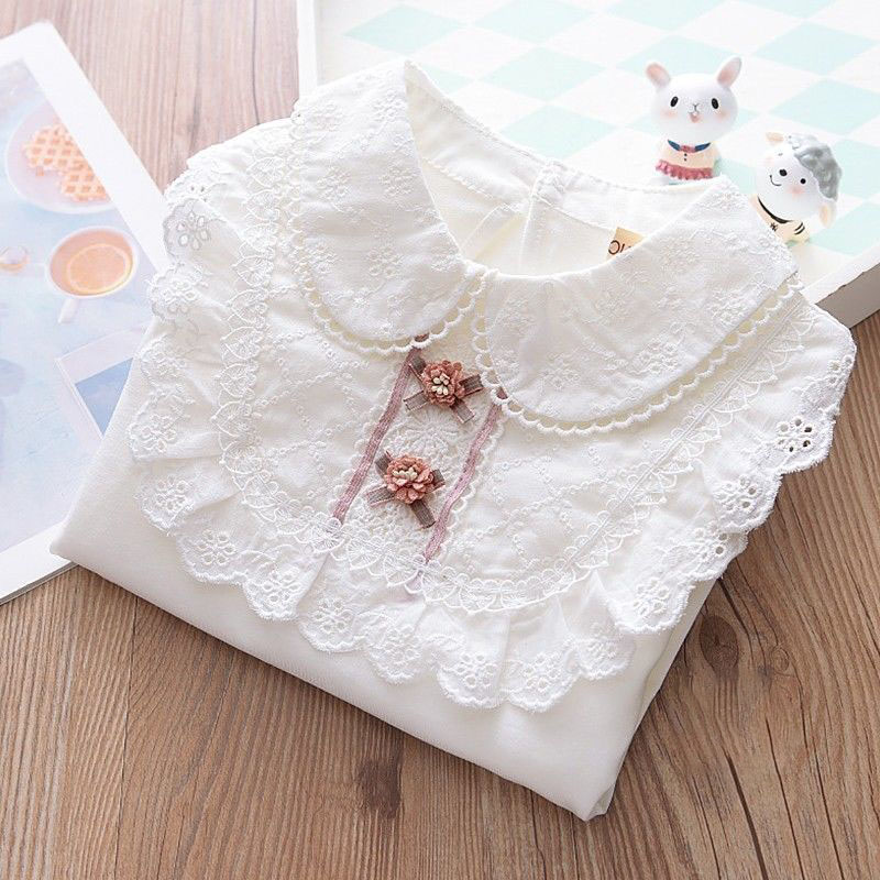 Cotton lapel 2 flowers