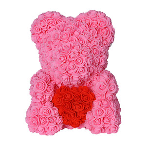 Vendita Calda Rosa <span class=keywords><strong>Orso</strong></span> Personalizzato PE Rosa <span class=keywords><strong>Orso</strong></span> <span class=keywords><strong>con</strong></span> <span class=keywords><strong>Cuore</strong></span> 40 centimetri <span class=keywords><strong>di</strong></span> Schiuma Rosa <span class=keywords><strong>Orso</strong></span> Per il Giorno <span class=keywords><strong>di</strong></span> san valentino - Product Image 2