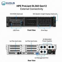 Servidor en Rack HPE ProLiant Compute DL360 Gen12 1U, Intel Xeon 6505P de 12 Núcleos, 32 GB DDR5, 8SFF, Fuente de Alimentación de 800 W, Sin Discos