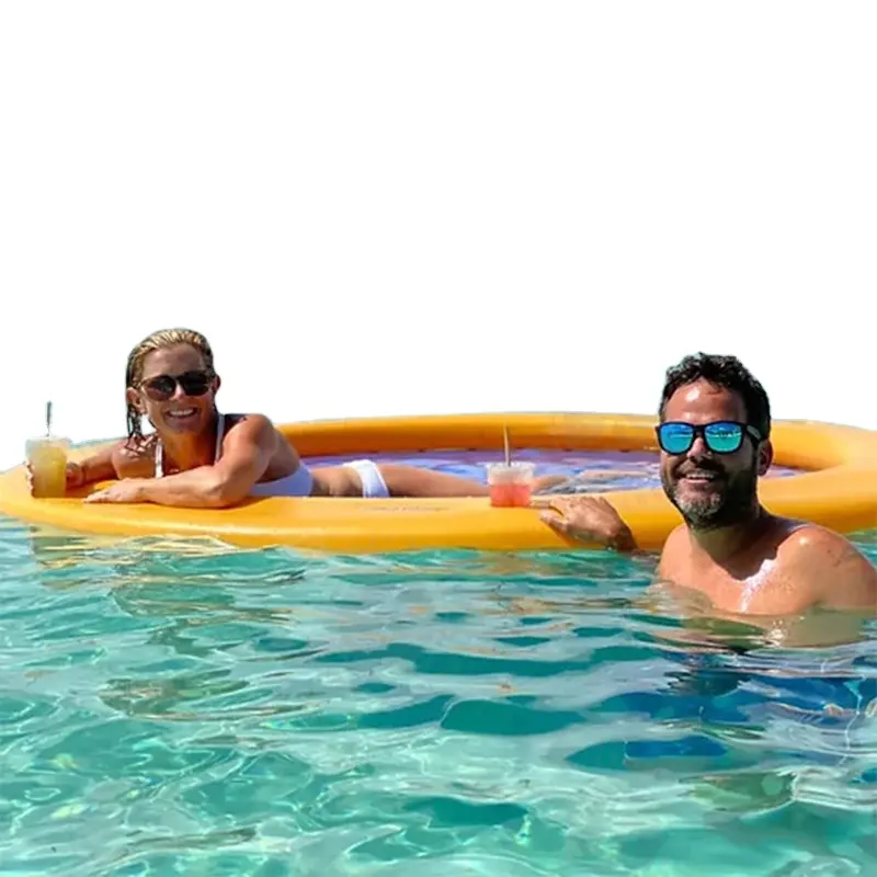 Nhà Sản Xuất Tùy Chỉnh Xách Tay Hồ Bơi PVC Vòng Phong Cách Inflatable Ghế Phòng Chờ Inflatable Nước Võng