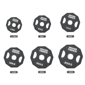 Plaques de poids de gym en fonte revêtues de PU durables pour l'entraînement en force, design lisse et équilibré, utilisation à domicile et en salle de sport commerciale - Product Image 3