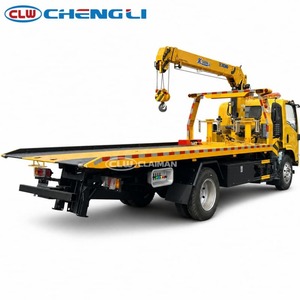 5 Ton Flatbed <b>Wrecker</b> with Telescopic Crane One-<b>Towing</b>-Two Crane <b>Wrecker</b> Hydraulic Recovery <b>Wrecker</b> Road Rescue <b>Truck</b> - Product Image 3