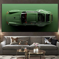Décoration d'intérieur moderne : Tableau en porcelaine cristalline de luxe sur le thème des voitures de sport de course, Affiches et impressions sur le thème de la course automobile, Art mural de supercars