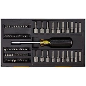 Juego de Herramientas Manuales DEWALT de 71 Piezas, Mango de Acero y Plástico, Destornilladores, Puntas, Llaves de Tuercas, Phillips/Torx, Métrico, para Reparaciones, en Empaque Original - Product Image 3