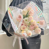 Fourniture directe d'usine de papier d'emballage de bouquet imperméable à haute élasticité 100% de paillettes colorées