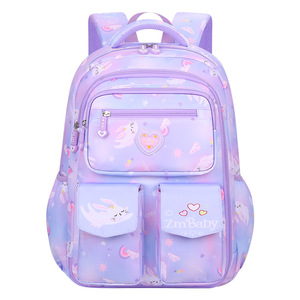 ZmBaby Student <b>Backpack</b> 15 Inches Multiple Pockets <b>Lightweight</b> For Girls School Education Gradient Design - Product Image 3