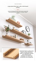 Étagères murales flottantes en bois, étagère de présentation murale avec barre de maintien, capacité de charge élevée, étagère de rangement pour salon, chambre à coucher