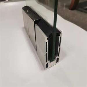 U Kênh Nhôm Không Khung Lan Can Nhôm Kính Kẹp Kim Loại Nhôm U-groove Hồ Sơ Cho Lan Can Kính Không Khung - Product Image 4