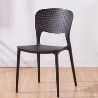Chaise de salle à manger en polypropylène empilable à dossier perforé de haute qualité à prix avantageux HANYEE, chaise en PP pour restaurant