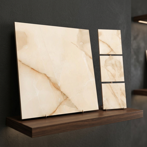 Azulejos de porcelana esmaltada brillante de 60x60 cm, elegantes para pisos interiores en diseños de casas modernas. - Product Image 2