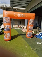Arche d'entrée gonflable pour la promotion alimentaire avec impression de logo personnalisé pour la décoration publicitaire