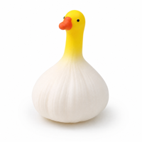 Jouet anti-stress en caoutchouc thermoplastique souple ZW, style bouddhiste, en forme de canard ail, personnalisable pour la décompression au bureau