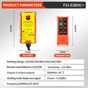 Télécommande sans fil industrielle F21-E1B 868 MHz, étanche et résistante aux chutes, pour grue, camion, treuil - Product Image 2