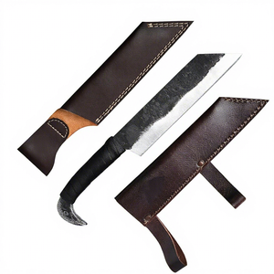 Cuchillo Vikingo Artesanal con Diseño de Cara de Cuervo - Cuchillo Nórdico Coleccionable con Hoja de Acero de Alto Carbono y Mango de Cuero, Grado Industrial para Exteriores - Product Image 5