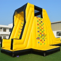 Mur d'Escalade Gonflable Extérieur Commercial Sur Mesure pour Enfants et Adultes avec Toboggan, Idéal pour Parcs d'Attractions et Jeux Sportifs
