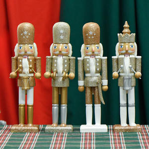 SW-312 <span class=keywords><strong>Casse</strong></span>-<span class=keywords><strong>Noisette</strong></span> Traditionnel en Bois Golden King 30cm pour Étagères et Tables de Noël Décoration Festive - Product Image 2