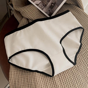 Braguitas de algodón sin costuras para mujer, de cintura media, estilo hipster, color negro y blanco, tejido liso, deportivas, frescas y sin marcas, para uso diario. - Product Image 6