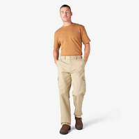 Pantalon de travail cargo décontracté pour homme, coupe ample, kaki, résistant, élégant, pour l'extérieur, avec fermeture éclair amovible