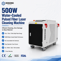 Machine de nettoyage au laser pulsé refroidie à l'eau de 500 W pour l'élimination de la rouille, de la peinture et de l'oxyde sur les métaux industriels, nettoyeur haute performance