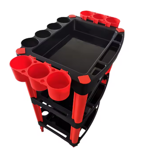 Carrito de <span class=keywords><strong>3</strong></span> capas con ruedas al por mayor: Almacenamiento de herramientas mecánicas y de belleza de coche-Taller/armario de garaje - Product Image 1