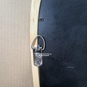 Miroir de bain mural moderne en bois massif miroir encadré au design ondulé irrégulier pour la décoration intérieure salon chambre - Product Image 2