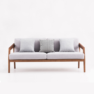 Nordico in legno massello Chaise Longue semplice tessuto moderno divano reclinabile originale colore legno fabbrica diretta <span class=keywords><strong>soggiorno</strong></span> mobili - Product Image 6