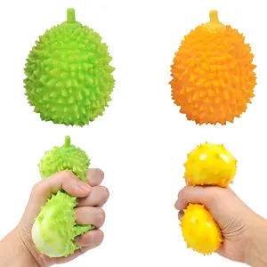 Toptan simülasyon TPR Durian meyve Styling Squishy oyuncak yumuşak anti-stres Fidget havalandırma oyuncak kabartma oyuncak