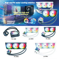 Refroidisseur CPU liquide PWM 120mm 12V RGB LED 4 broches avec radiateur en aluminium 5V 120mm refroidissement PC air/eau pour boîtier d'ordinateur
