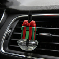 Flacon diffuseur de parfum pour voiture en verre vide de 11 ml, mignon, pour huiles essentielles, idéal pour les cadeaux de Noël