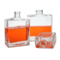 Deluxe Decal Surface 500 ml Bouteille en verre personnalisée pour Gin Tequila Whisky