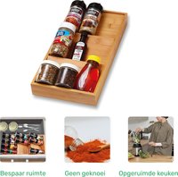 Présentoir à épices en bois de bambou, Design Simple et Unique, 3 niveaux, livraison gratuite
