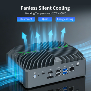 Nouveau Mini PC Pare-feu Fanless Intel i5-1235U avec double port SFP+ 10 Gbit/s 2,5 Gbe et garantie de 3 ans pour serveur domestique et réseau - Product Image 1