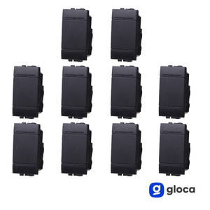 Interruptor basculante Gloca negro, paquete de 10, independiente, SPST, de plástico, para la serie Living - Product Image 3
