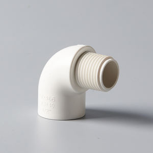 Raccords de tuyauterie en <span class=keywords><strong>PVC</strong></span> UPVC ASTM D1785/2466 <span class=keywords><strong>Sch</strong></span> <span class=keywords><strong>40</strong></span> 3/4 pouces coude à filetage mâle à 90 degrés - Product Image 3